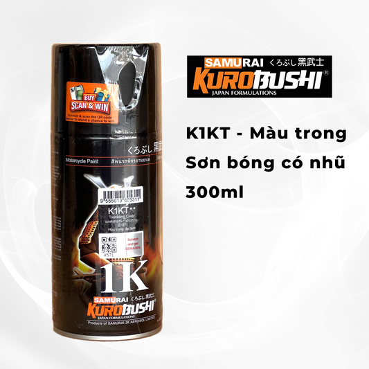 Sơn xịt Samurai Kuorbushi - K1K / K1KT Trong suốt | Chai 300ml