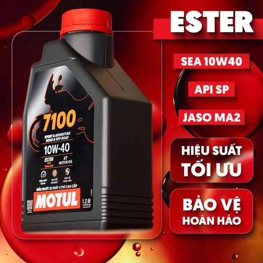 Motul 7100 10W40 – Nhớt tổng hợp cao cấp dành cho xe côn tay